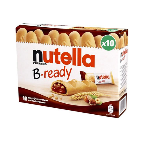 nutella-b-ready-10pcs بیسکوییت شکلاتی بی ردی نوتلا بسته 10 عددی
