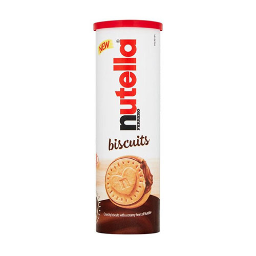 nutella-cylindrical-166 بیسکوییت کرمدار شکلات فندقی نوتلا ۱۶۶ گرمی